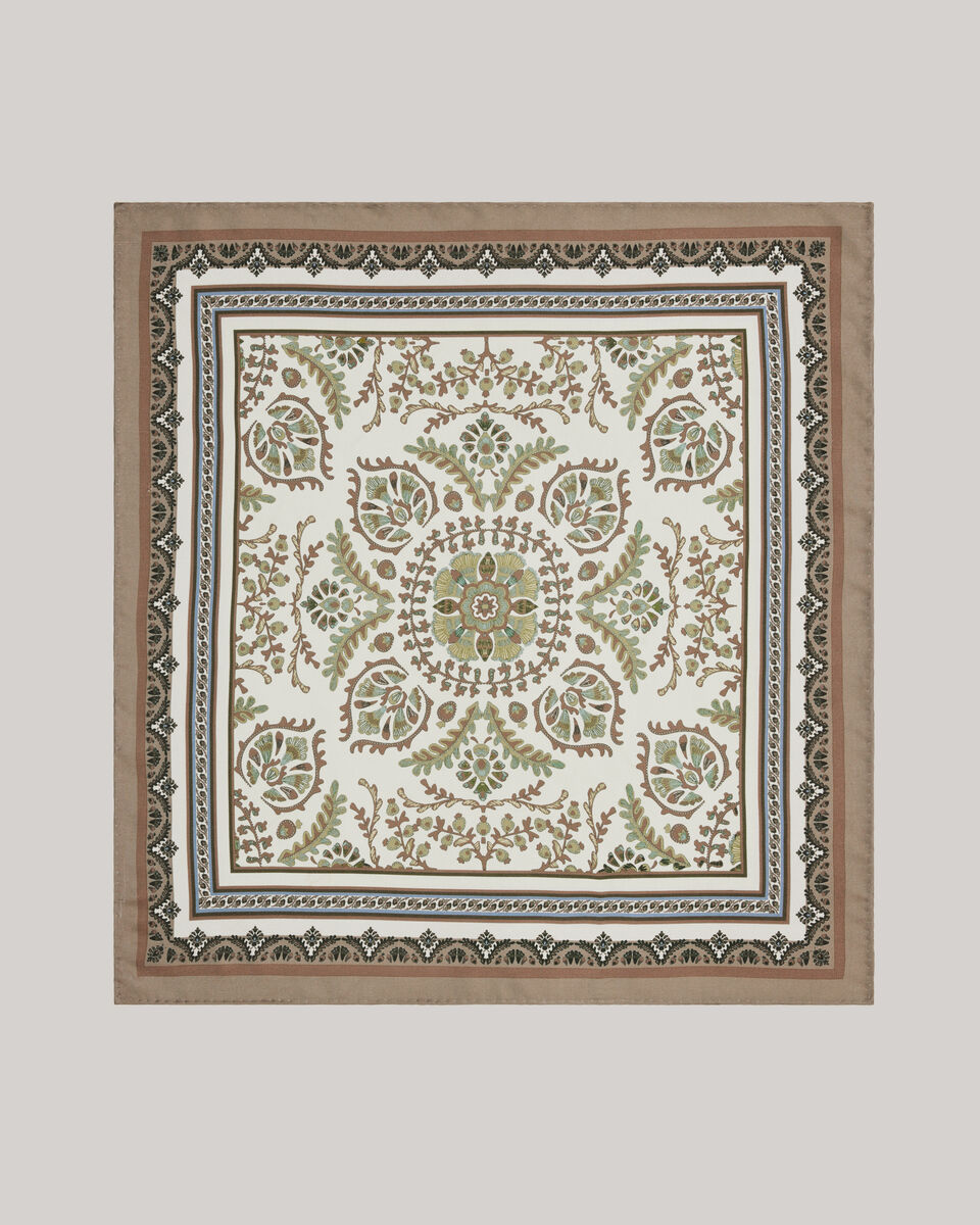 Printed Neck Scarf, Natural, hi-res
